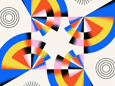 Shape Studies: 055 abstract bauhaus blue flat geometric geometry gestalt illustration midcentury minimal modernist negative space pattern primary colors rectangle red shapes simple texture vector