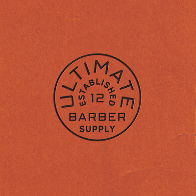 Ultimate Barber Typelockup badge design branding illustration layout t shirt design typelockup vintage vintage badge vintage design